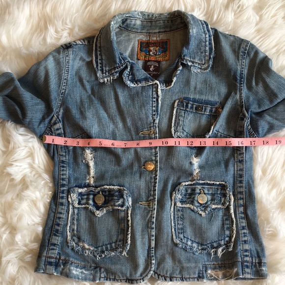 True Religion Distressed Jeans Blazer - Picture 4 of 11